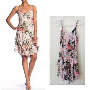 Parker Patterned Ruffled Hi-Lo Dress